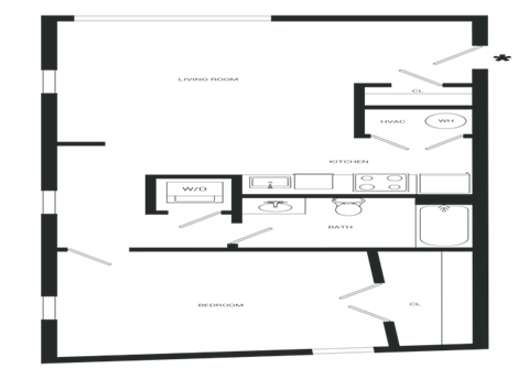 Infinite Floor Plan | 649 to 655 Sq. Ft. at Mayton Transfer Lofts, Virginia